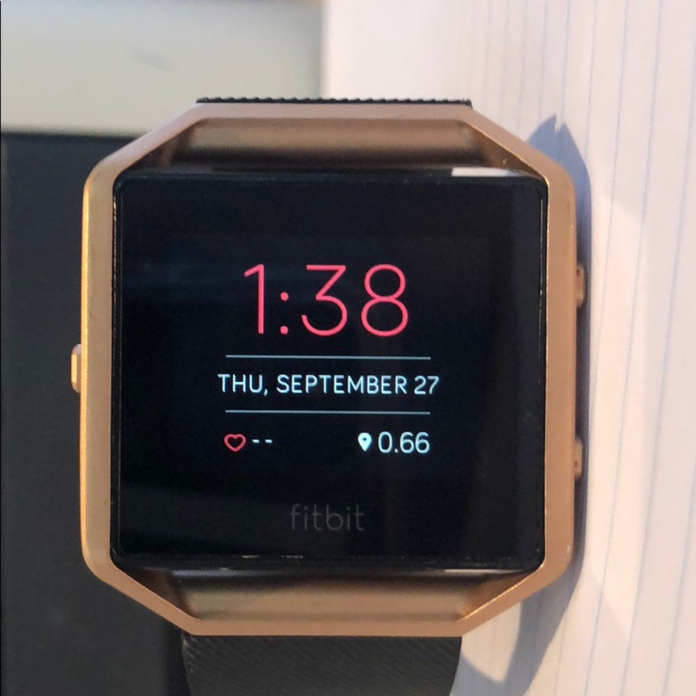 FitBit Blaze + Rose Gold Wristband